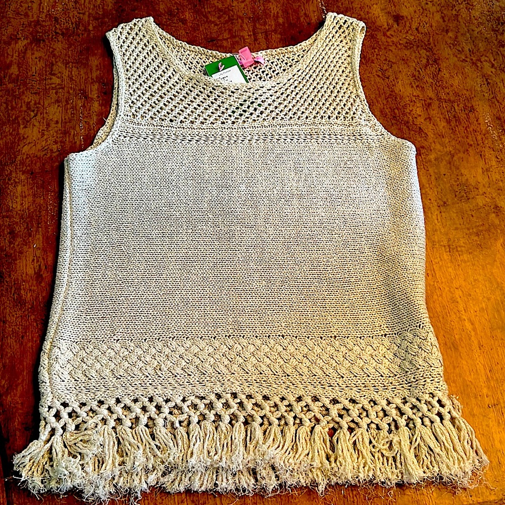 Lilly Pulitzer Limon Sweater in Gold Metallic